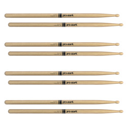 ProMark Classic Forward 2B Hickory Drumstick, Oval Wood Tip, 4-Pack
