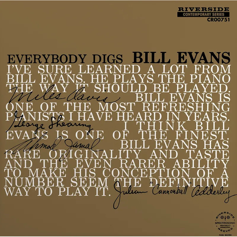 Everybody Digs Bill Evans - Bill Evans (RSD) LP Vinyle