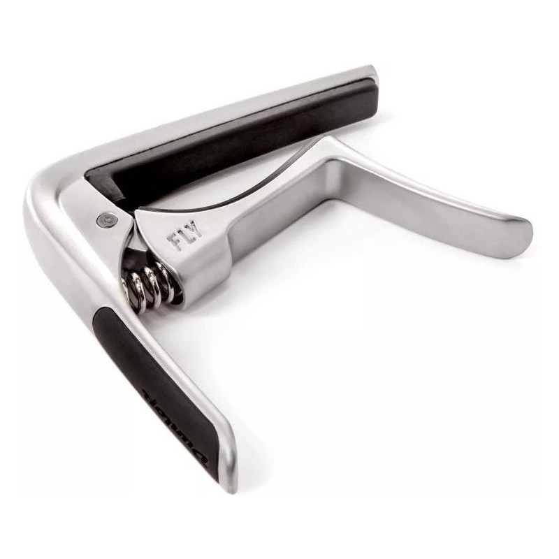 Dunlop - Capo Guitare Acoustique Trigger Fly, Chrome Satiné