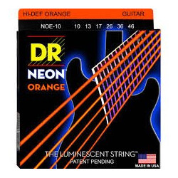 DR Handmade Strings - Cordes De Guitare Élec Orange Fluo, Med