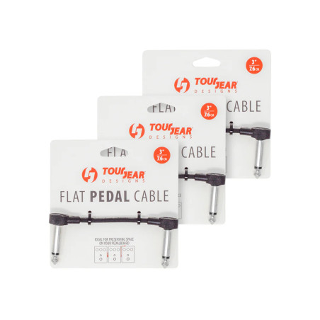 3 Pack 3" Flat Pedal Cable C shape TourGear Designs