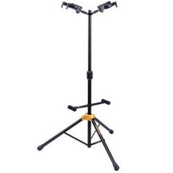 Hercules - AGS Double Guitar Stand, Foldable Backrest