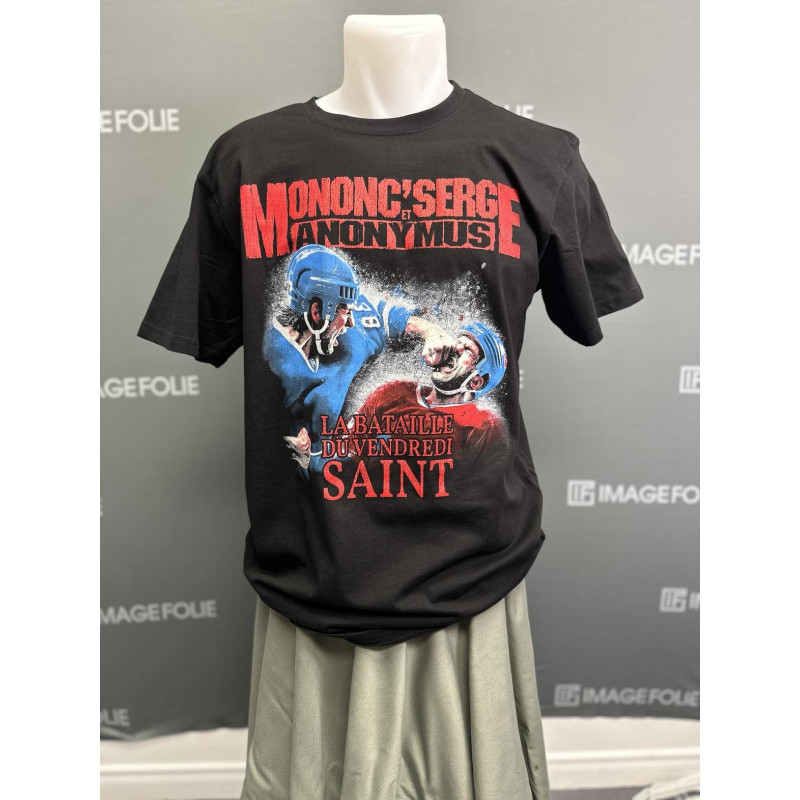 Mononc' Serge & Anonymus - T-Shirt - La Bataille du Vendredi Saint Québec