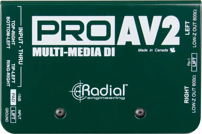 Radial ProAv2 Boite Directe Stereo Passive pour Multimedia
