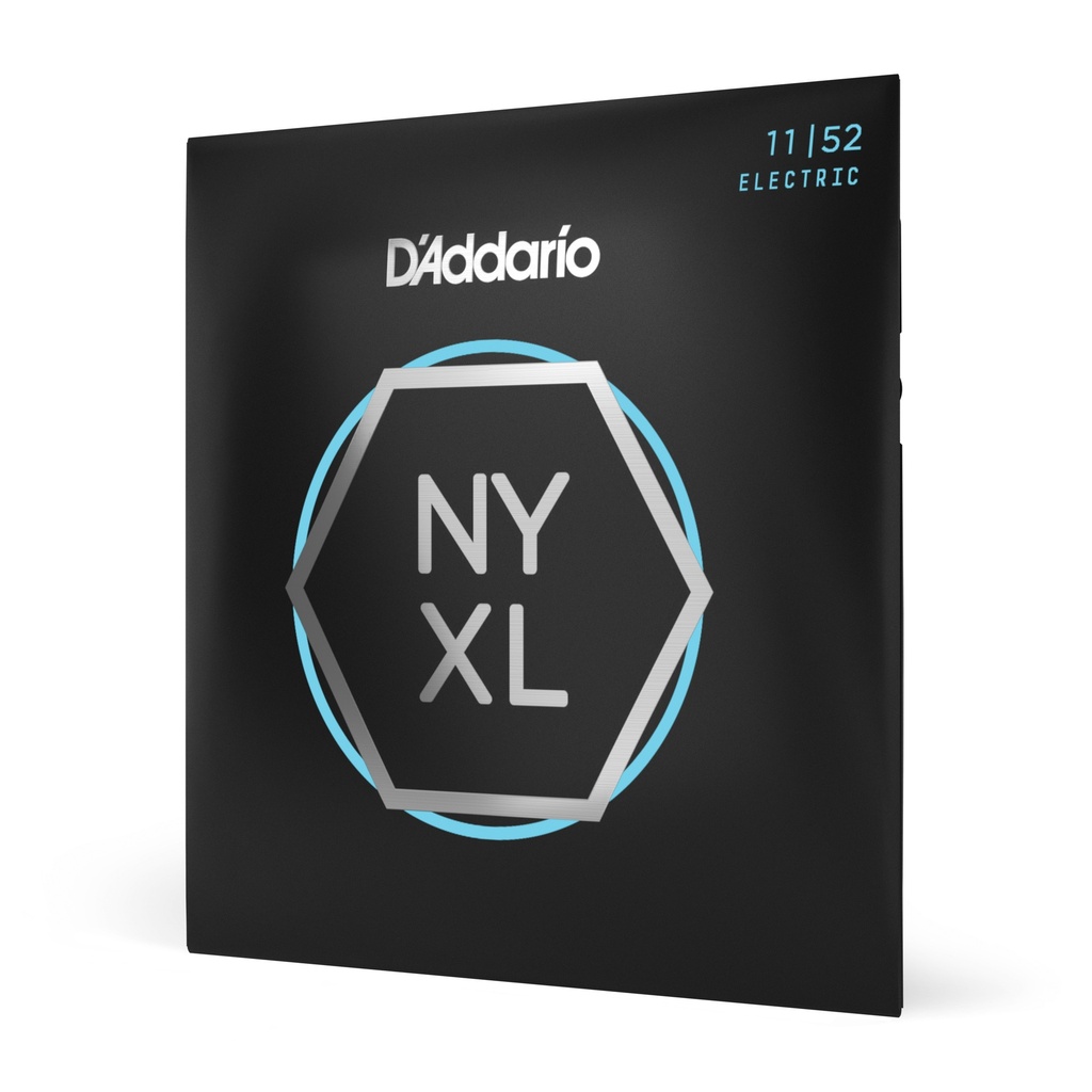 Cordes pour guitare électrique D'Addario NYXL1152 filet nickel, aiguës Medium / graves Heavy, 11-52