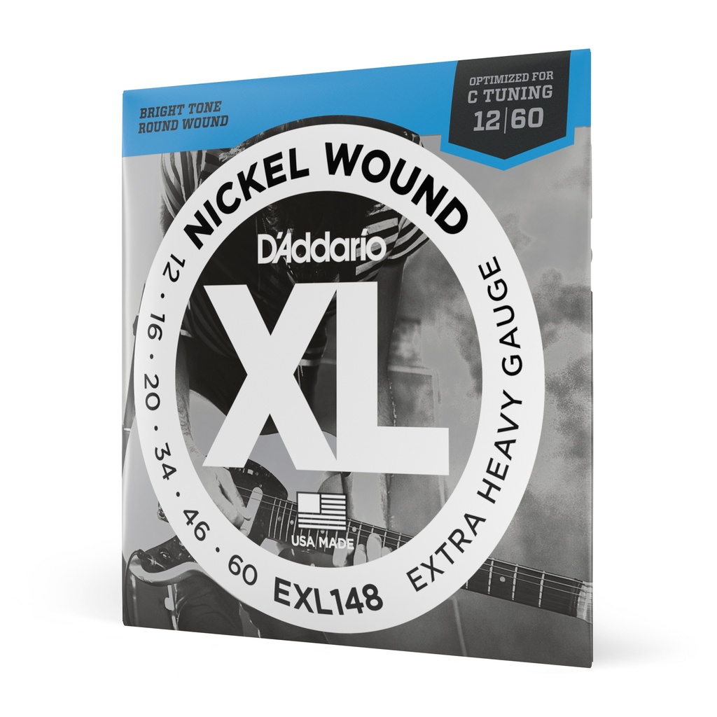 D'Addario Cordes nickel Guitare électrique EXL148, Extra Heavy, 12-60