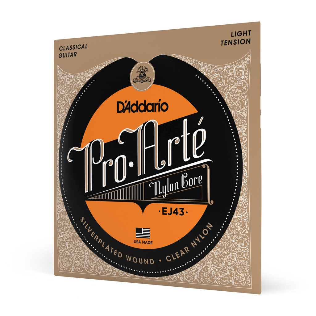 D'Addario Cordes en nylon pour guitare classique D'Addario Pro-Arte EJ43, Light