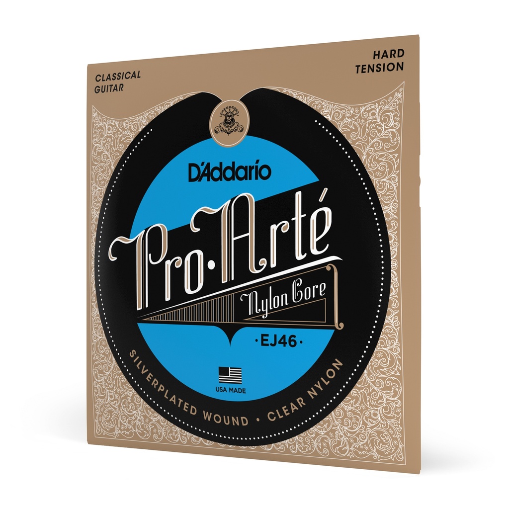 D'Addario Cordes en nylon pour guitare classique D'Addario Pro-Arte EJ46, Hard