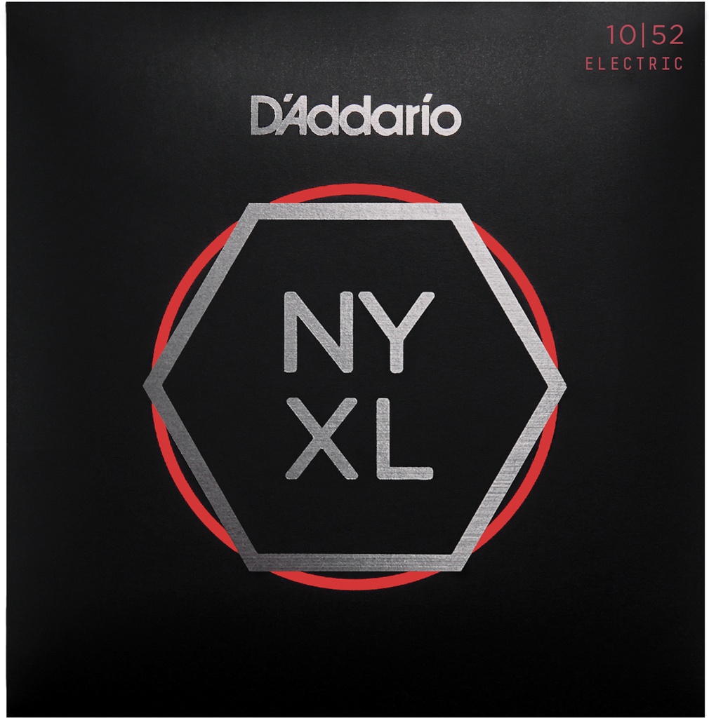D'Addario XTE1052 XT Electric Nickel Plated Steel Electric Guitar Strings, Light Top/Heavy Bottom, 10-52