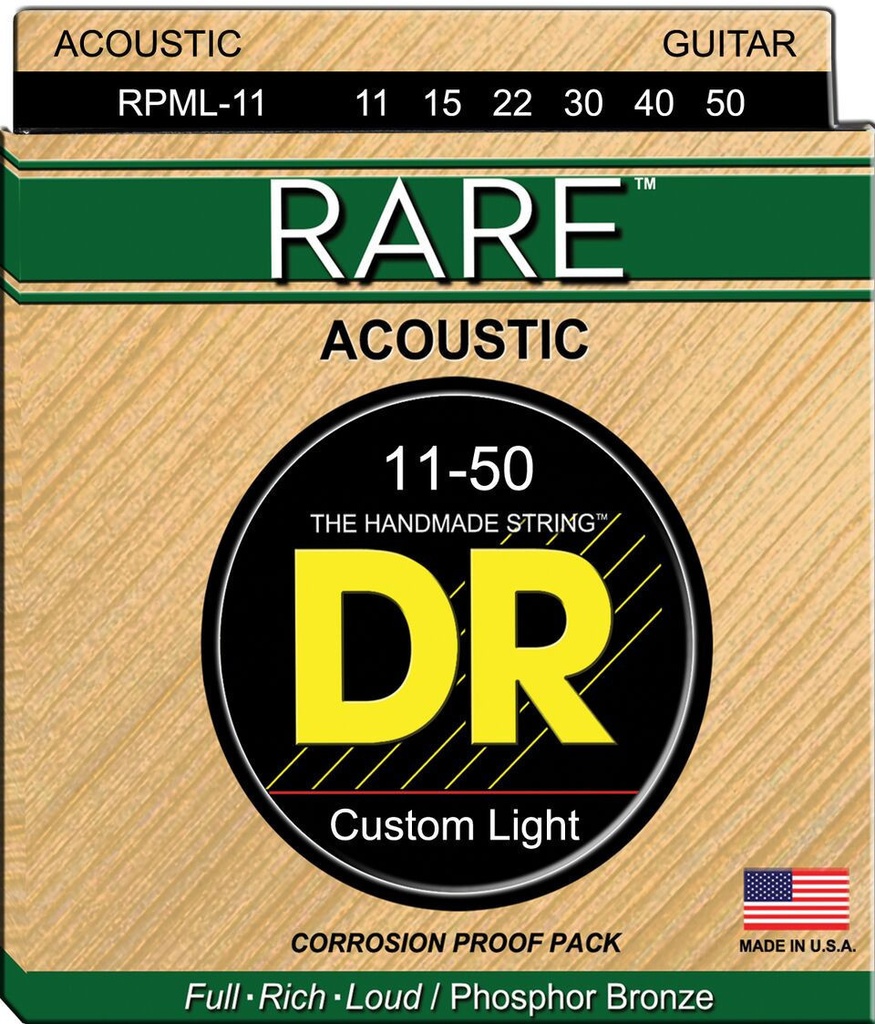 DR Handmade Strings - Cordes De Guitare Acoustique Rares - Light (11-50)