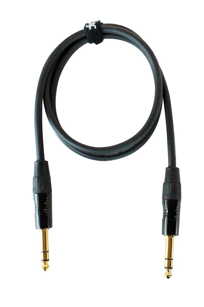 Digiflex – 15 Foot Pro Patch Cable -Black/Gold TRS Connectors
