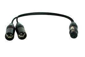 Digiflex – 1 Foot L-2B2AT Y Cable -XLRF to 2 x XLRM