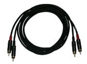 Digiflex – 3 Foot Pro Dual Patch Cable w/Black/Gold RCA Plugs