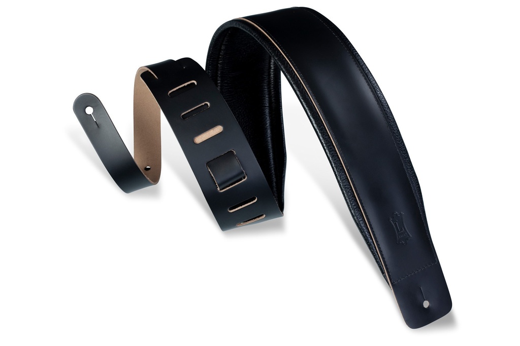Levy's 3" courroie de guitare en cuir avec rembourrage en mousse