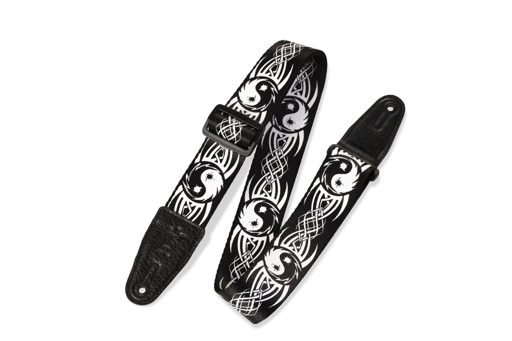 Levy's PRINT SERIES Courroie de guitare Yin Yang