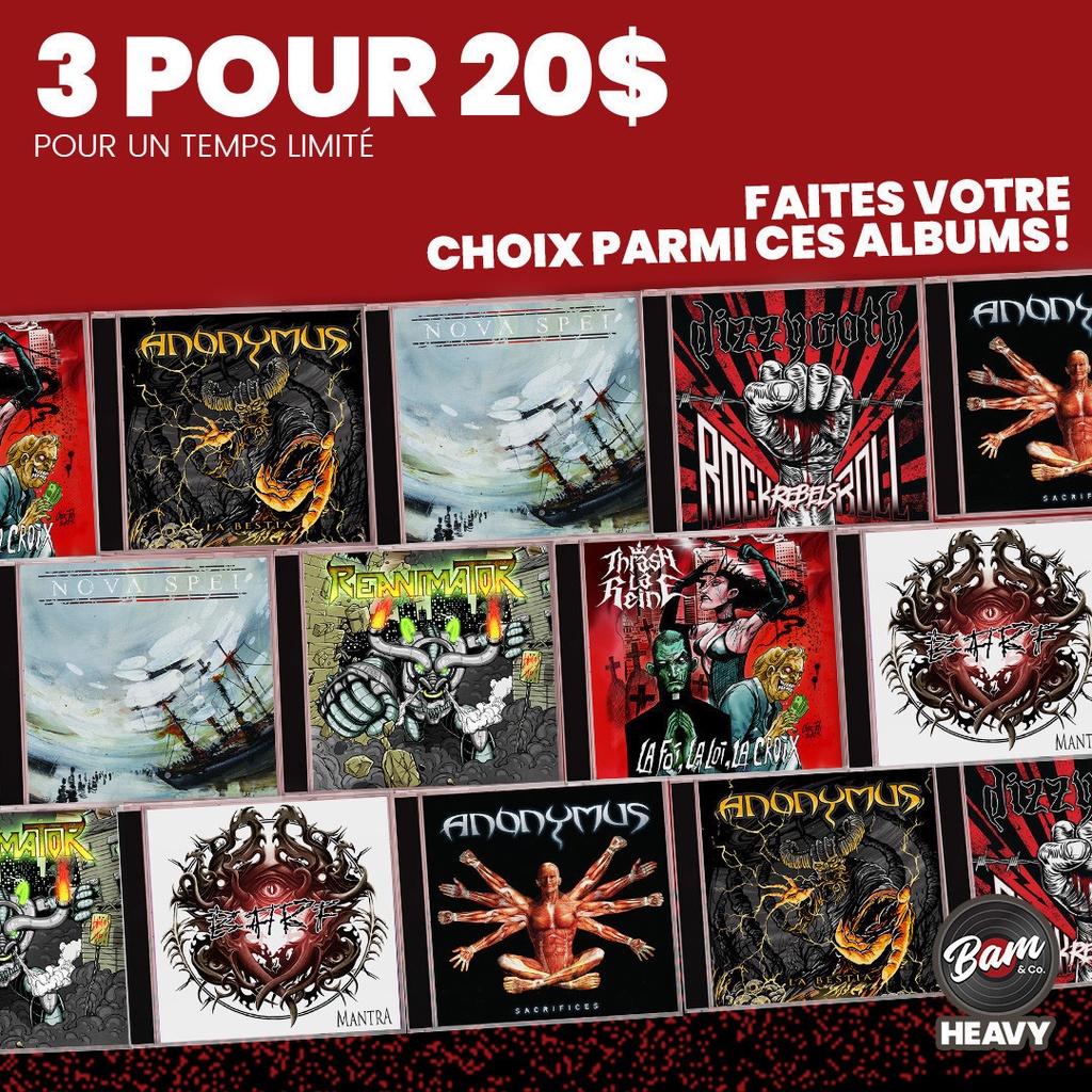 Promo CD BAM&Co Heavy -  3 pour 20$