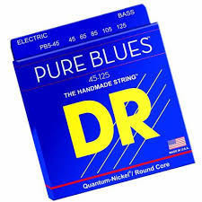 DR Handmade Pure Blues 5-String Bass Strings, Medium (45-125)