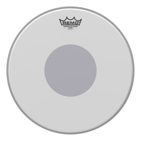 Remo CONTROLLED SOUND®, Coated, 14" Diameter, BLACK DOT™ On Bottom