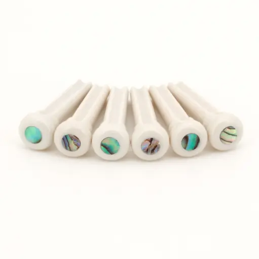 TUSQ Présentation Style Pont Pins Blanc avec Incrustation de Coquillage