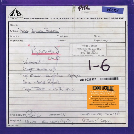 [COOKLP842X] Alan Parsons Project - Pyramid 'Work In Progress' (RSD 2024) LP Vinyle