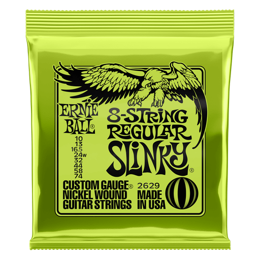 Cordes de guitare électrique Regular Slinky 8 cordes à enroulement en nickel - Jauge 10-74