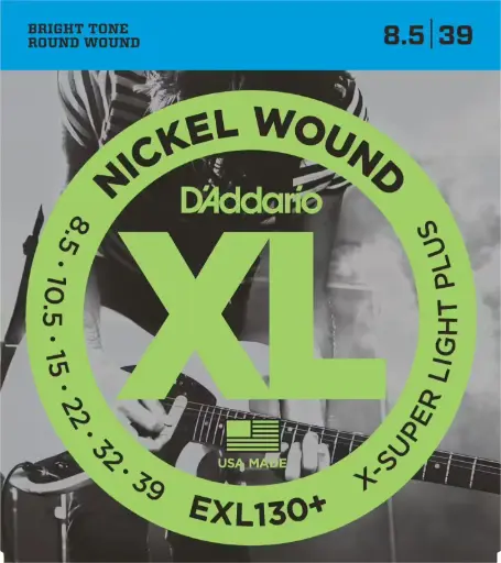 [EXL130+] D'Addario Cordes en nickel pour guitare électrique D'Addario EXL130+, Extra Super Light Plus, 8.5-39