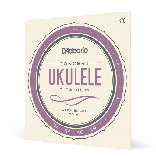 [EJ87C] D'Addario Cordes en titane pour ukulele D'Addario EJ87C, Concert