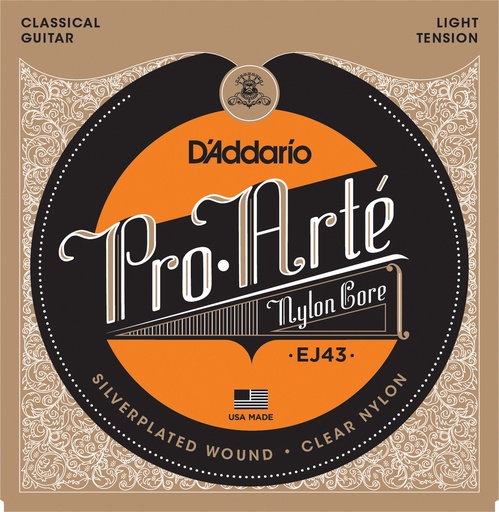 [EJ43] D'Addario EJ43 Pro-Arte Nylon Classical Guitar Strings, Light Tension