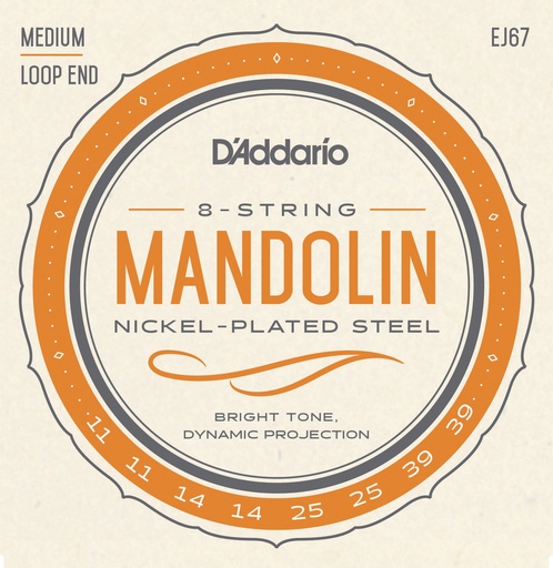 [EJ67] D'Addario EJ67 Nickel Mandolin Strings