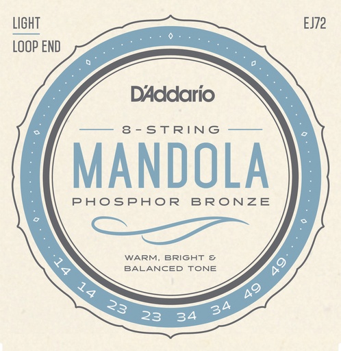 [EJ72] D'Addario EJ72 Phosphor Bronze Mandola Strings, Light, 14-49
