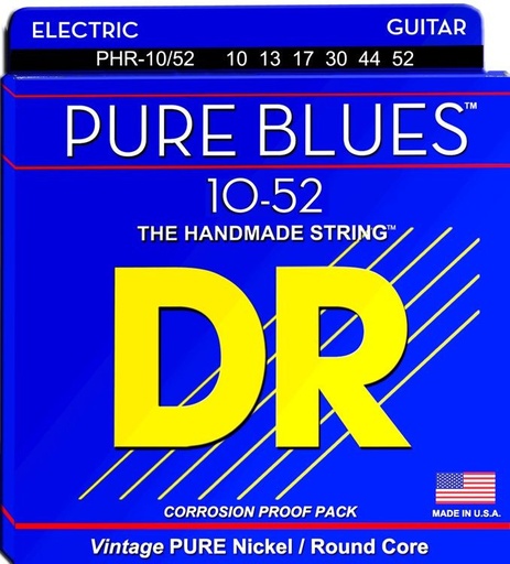 [PHR-10/52] DR Handmade Strings - Cordes De Guitare Électrique Pure Blues - Heavy (10-52)