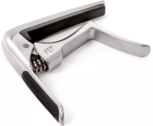 [63CSC] Dunlop - Capo Guitare Acoustique Trigger Fly, Chrome Satiné
