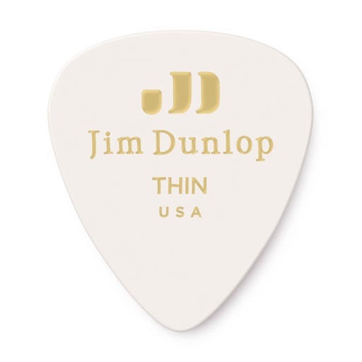 [483P-01-TH] Dunlop 483P-01-TH White Celluloid Guitar Pick