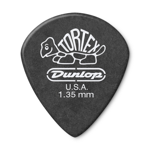 [498P1.35] Dunlop 498P1.35 1.35mm Black Tortex® Jazz Iii Xl Guitar Pick (12/pack)