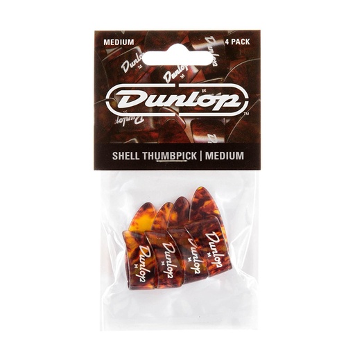 [9022P] Dunlop 9022P Medium Brown Shell Thumb Picks (4 Picks)