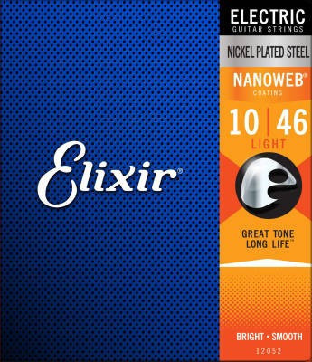 [12052] Elixir 12052 Light  Electric Nickel Plated Steel With Nanoweb Coating