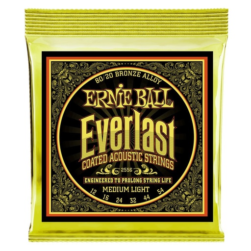 [2556EB] Ernie Ball EVERLAST 80/20 MED/LIG 12-54