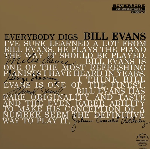 [CR00751] Everybody Digs Bill Evans - Bill Evans (RSD) LP Vinyl