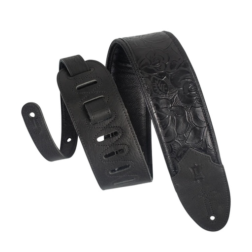 [m4wp-blk] Levy's Courroie de guitare WESTERN SERIES Sundance Black Rose