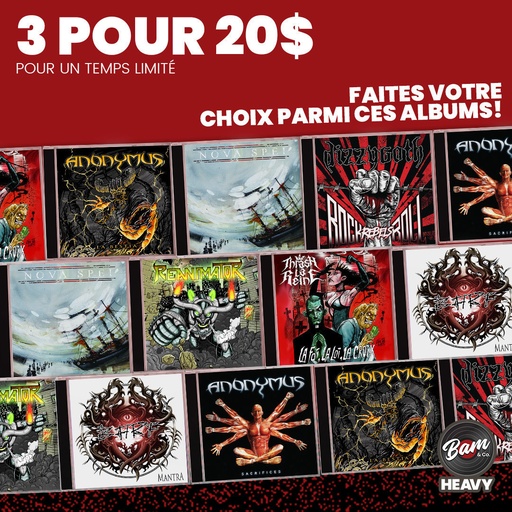 [3pour20] Promo CD BAM&Co Heavy -  3 pour 20$